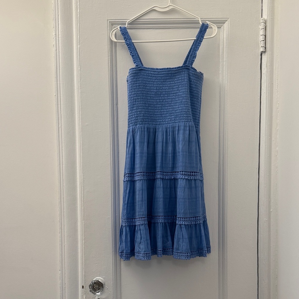 Blue Smocked Sundress